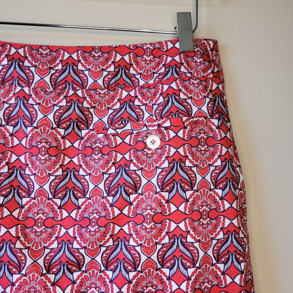 Sport Haley Golf Tennis Athletic Skort Women's Sz 8 Red Navy Poly Blend Zipper - Picture 10 of 15